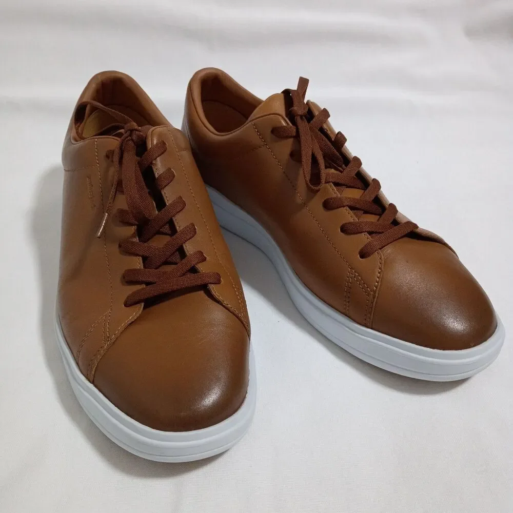 Amberjack The Low Top Mens 12 Honey Brown Leather Sneakers